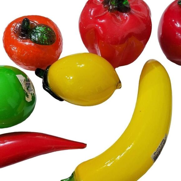 Glass fruit and vegetables Grapes apple pepper banana pear - Picture 3 of 5